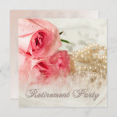 Party Einladung der Altersversorgung mit Rose und  (Vorne/Hinten)