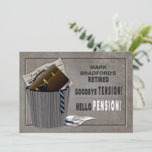 Party Einladung der Altersversorgung - Pension (Stehend Vorderseite)