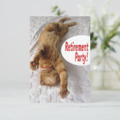 Party Einladung der Altersvorsorge mit lustiger Ka (Stehend Vorderseite)