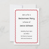 Party Einladung der Altersvorsorge mit lustiger Ka (Rückseite)