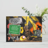 Party Einladung der Bauarbeiter (Stehend Vorderseite)