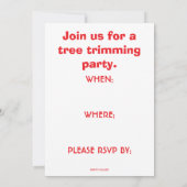 PARTY EINLADUNG DER BAUMUSTER (Rückseite)