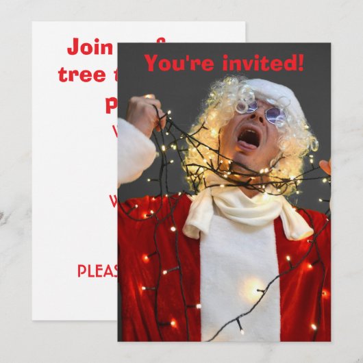 PARTY EINLADUNG DER BAUMUSTER (Vorne/Hinten)