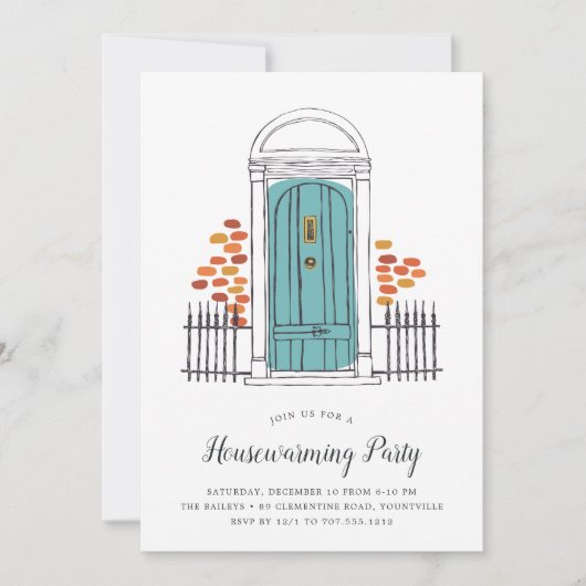 Party Einladung der Blue Douse Howarming (Vorderseite)