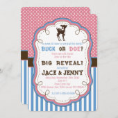 Party Einladung der Buck-oder Doe-Gender-Aufdeckun (Vorne/Hinten)
