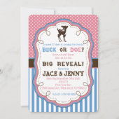 Party Einladung der Buck-oder Doe-Gender-Aufdeckun (Vorderseite)