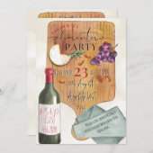 Party Einladung der Charcuterie (Vorne/Hinten)