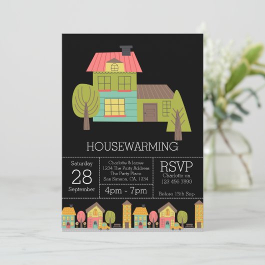 Party Einladung der Erwärmung (Stehend Vorderseite)