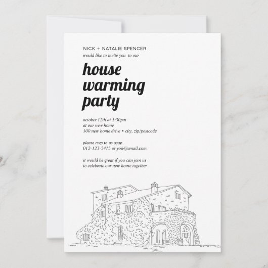 Party Einladung der Erwärmung (Vorderseite)