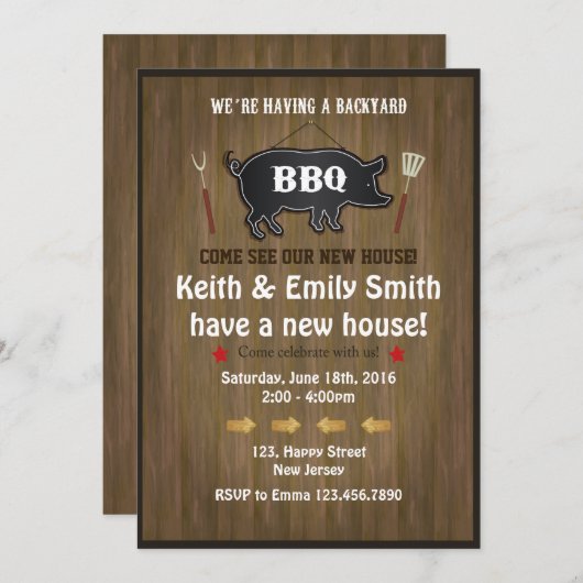 Party Einladung der Erwärmung (Vorne/Hinten)