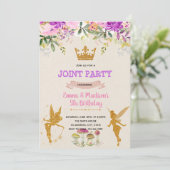 Party Einladung der Fairy Princess (Stehend Vorderseite)