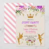 Party Einladung der Fairy Princess (Vorne/Hinten)