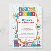 Party Einladung der farbigen Wissenschaft (Vorderseite)