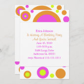 Party Einladung der Farbkreise (Vorne/Hinten)