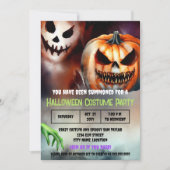 Party Einladung der finsteren Halloween-Kostüme (Vorderseite)