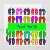 Party Einladung der Flip Flops (Vorne/Hinten)