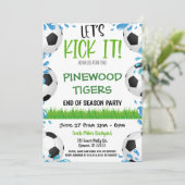 Party Einladung der Fußballmannschaft (Stehend Vorderseite)