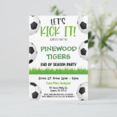 Party Einladung der Fußballmannschaft (Stehend Vorderseite)