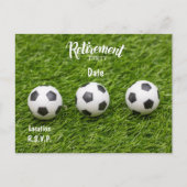 Party Einladung der Fußballrente auf grünem Gras Postkarte (Vorderseite)