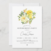 Party Einladung der Gelben Rose (Vorderseite)