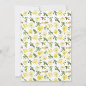 Party Einladung der Gelben Rose (Rückseite)