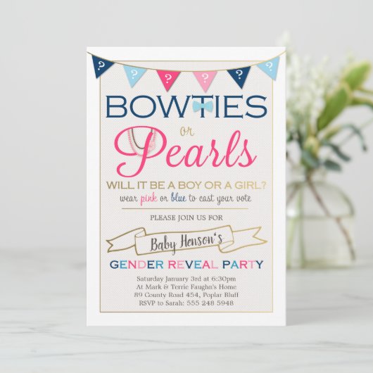 Party Einladung der Geschlechtsorgane oder Perlen (Stehend Vorderseite)