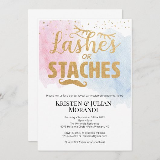 Party Einladung der Geschlechtsorgane oder -strich (Vorne/Hinten)