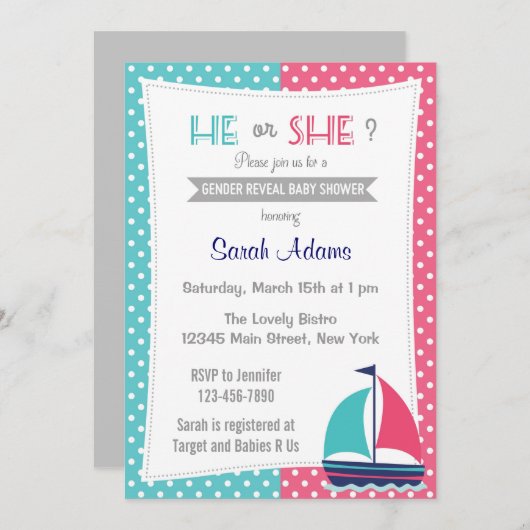 Party Einladung der Geschlechtsorgane von Jungen o (Vorne/Hinten)