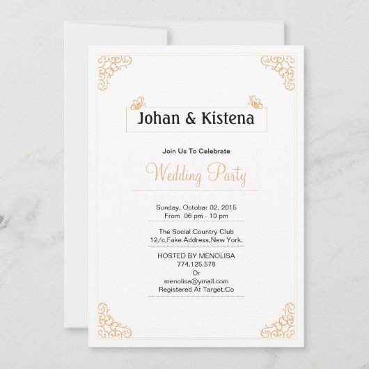 Party Einladung der goldenen Hochzeit (Vorderseite)