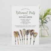 Party Einladung der Golfpensionierung (Stehend Vorderseite)