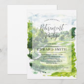 Party Einladung der Golfpensionierung (Vorne/Hinten)