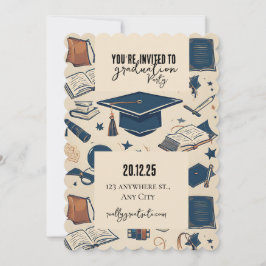 Party Einladung der Graduierungskappe