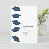 Party Einladung der Graduierungsobergrenze (Stehend Vorderseite)