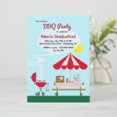 Party Einladung der GRILLEN im Hinterhof (Stehend Vorderseite)