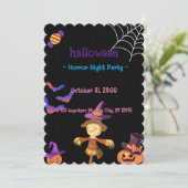 PARTY EINLADUNG DER HALLOWEEN NACHT (Stehend Vorderseite)