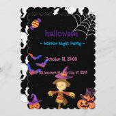 PARTY EINLADUNG DER HALLOWEEN NACHT (Vorne/Hinten)
