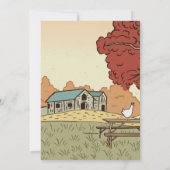 Party Einladung der Herbstlandschaft (Rückseite)