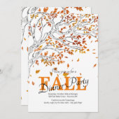 Party Einladung der Herbstrückstände (Vorne/Hinten)