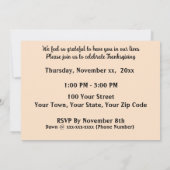 Party Einladung der Herbstverläufe (Rückseite)