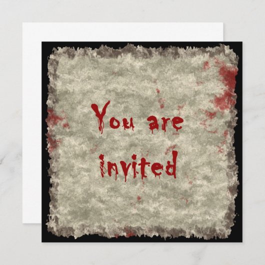 Party Einladung der Horror (Vorne/Hinten)