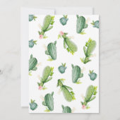 Party Einladung der Kaktus Gender Reveal Baby (Rückseite)