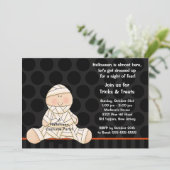 Party Einladung der Kids Halloween-Tracht Niedlich (Stehend Vorderseite)