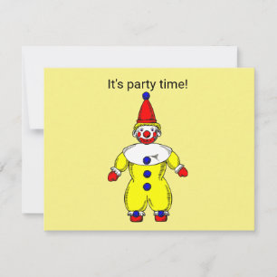 Party Einladung der Kinder mit Clown