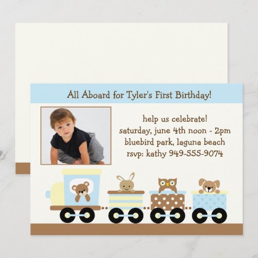 Party Einladung der Kindergeburtstag (Vorne/Hinten)