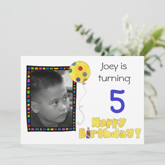 Party Einladung der Kindergeburtstag (Stehend Vorderseite)