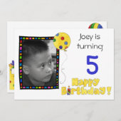 Party Einladung der Kindergeburtstag (Vorne/Hinten)