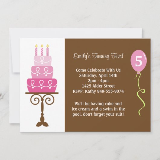 Party Einladung der Kindergeburtstag (Vorderseite)