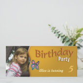 Party Einladung der Kindergeburtstag| Niedlicher S (Stehend Vorderseite)