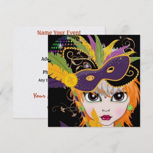 Party Einladung der Kostüme durch den SRF (Vorne/Hinten)