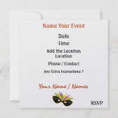 Party Einladung der Kostüme durch den SRF (Rückseite)